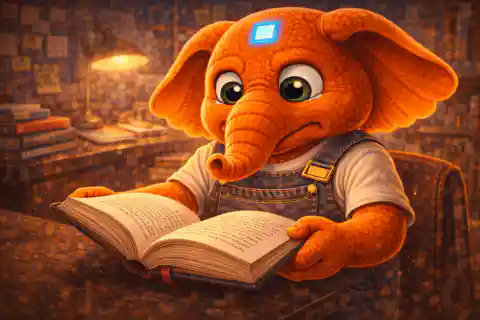 Rediphant czyta książkę